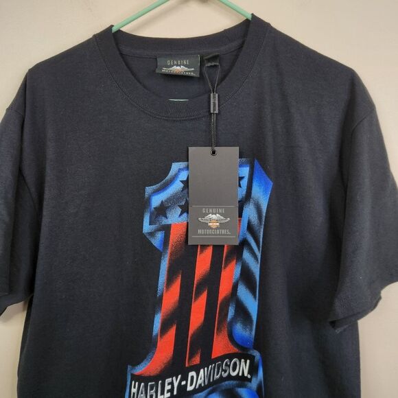 NEW Harley-Davidson Mens Short Sleeve Frontside Graphic Knit Tee Large - Picture 3 of 6